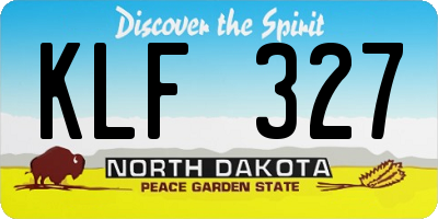ND license plate KLF327
