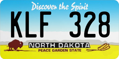 ND license plate KLF328