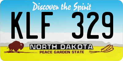 ND license plate KLF329