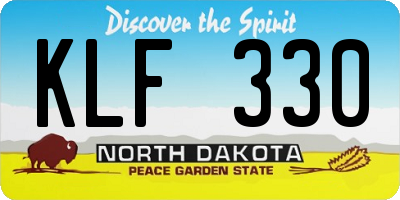 ND license plate KLF330