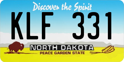 ND license plate KLF331