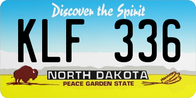 ND license plate KLF336