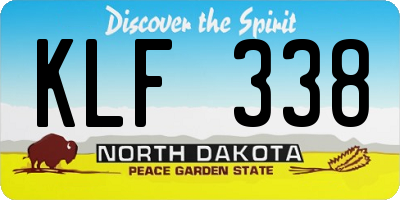 ND license plate KLF338