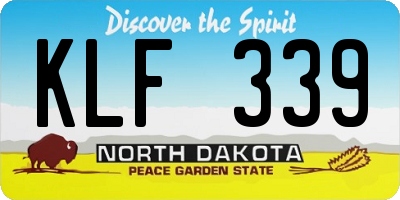 ND license plate KLF339
