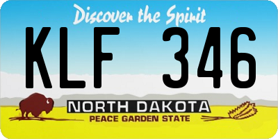 ND license plate KLF346