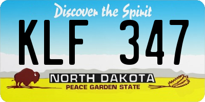 ND license plate KLF347