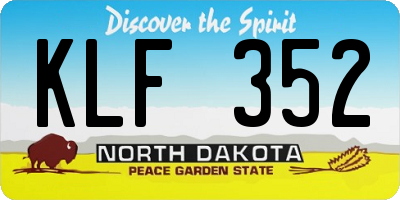 ND license plate KLF352