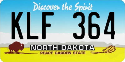 ND license plate KLF364