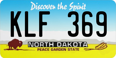 ND license plate KLF369