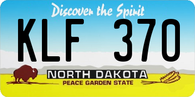 ND license plate KLF370