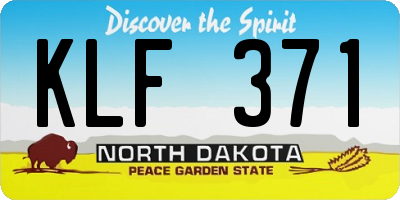 ND license plate KLF371