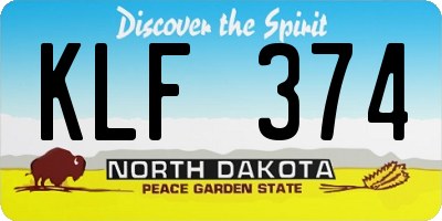 ND license plate KLF374