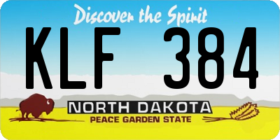 ND license plate KLF384