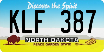 ND license plate KLF387