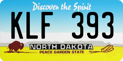 ND license plate KLF393