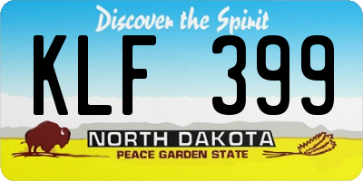 ND license plate KLF399
