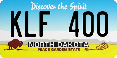 ND license plate KLF400