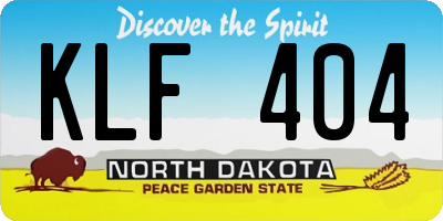 ND license plate KLF404
