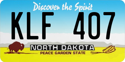ND license plate KLF407