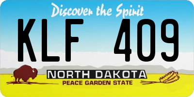 ND license plate KLF409