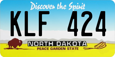 ND license plate KLF424