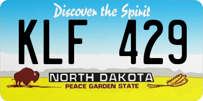 ND license plate KLF429
