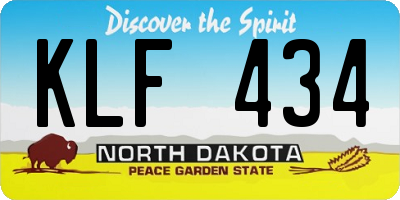 ND license plate KLF434