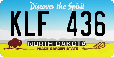 ND license plate KLF436