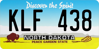 ND license plate KLF438