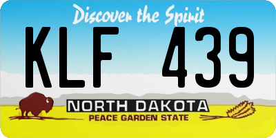 ND license plate KLF439