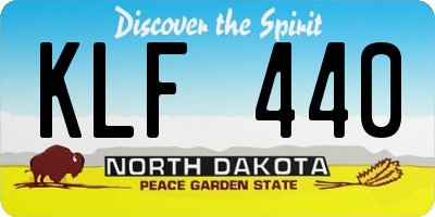 ND license plate KLF440