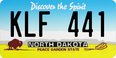 ND license plate KLF441