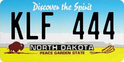 ND license plate KLF444