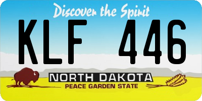 ND license plate KLF446