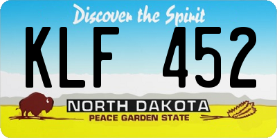 ND license plate KLF452