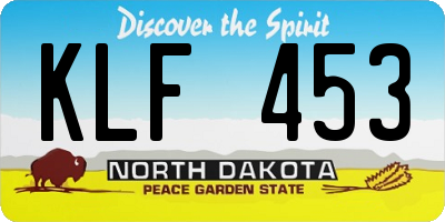 ND license plate KLF453
