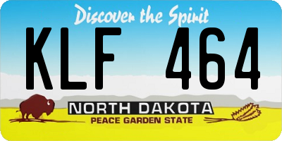 ND license plate KLF464