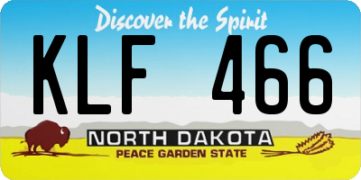 ND license plate KLF466