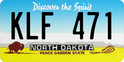 ND license plate KLF471