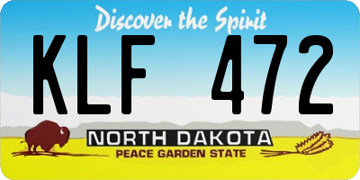 ND license plate KLF472