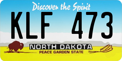 ND license plate KLF473