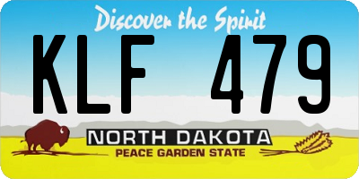 ND license plate KLF479