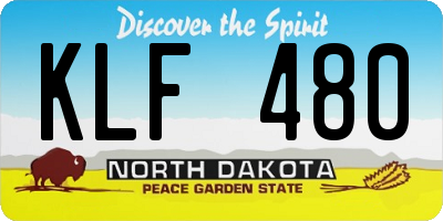 ND license plate KLF480