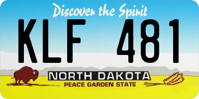 ND license plate KLF481