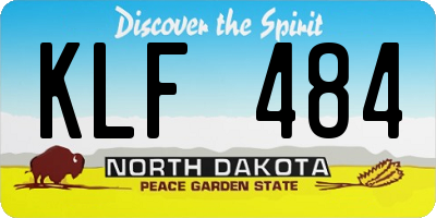 ND license plate KLF484