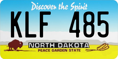 ND license plate KLF485