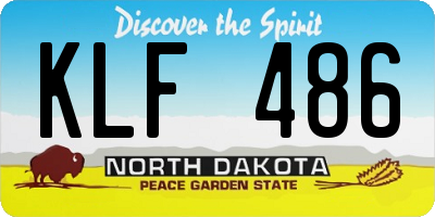 ND license plate KLF486