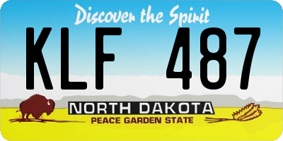 ND license plate KLF487