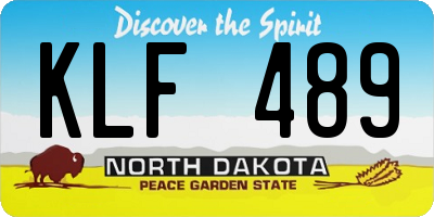 ND license plate KLF489