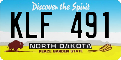 ND license plate KLF491